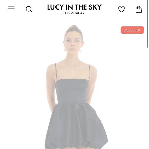 Lucy in the Sky Sold Out Navy Blue Bubble Hem Mini Dress / Occasion/Homecoming - Picture 2 of 4